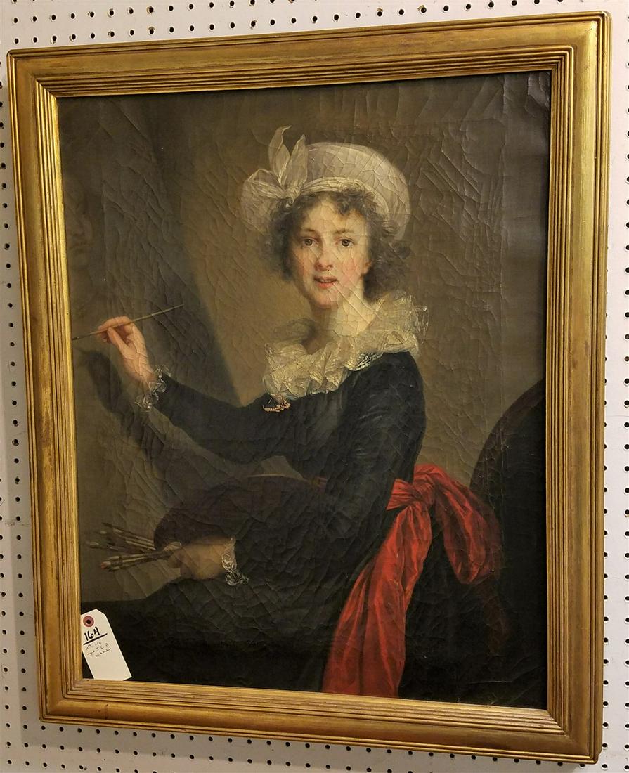 FRAMED O/C WOMAN PAINTING, SGND. J.G.B. ON VERSO, (1 of 7)