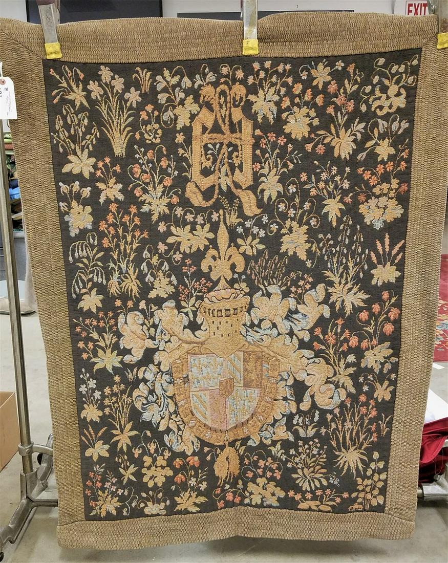 20th c. FRENCH POINT de L'HALLUIN TAPESTRY, 56" X 42" (1 of 2)