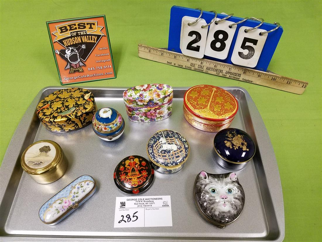 TRAY/ PILL BOXES-LIMOGES, HALCYON DAYS ENAMEL, STUART (1 of 4)