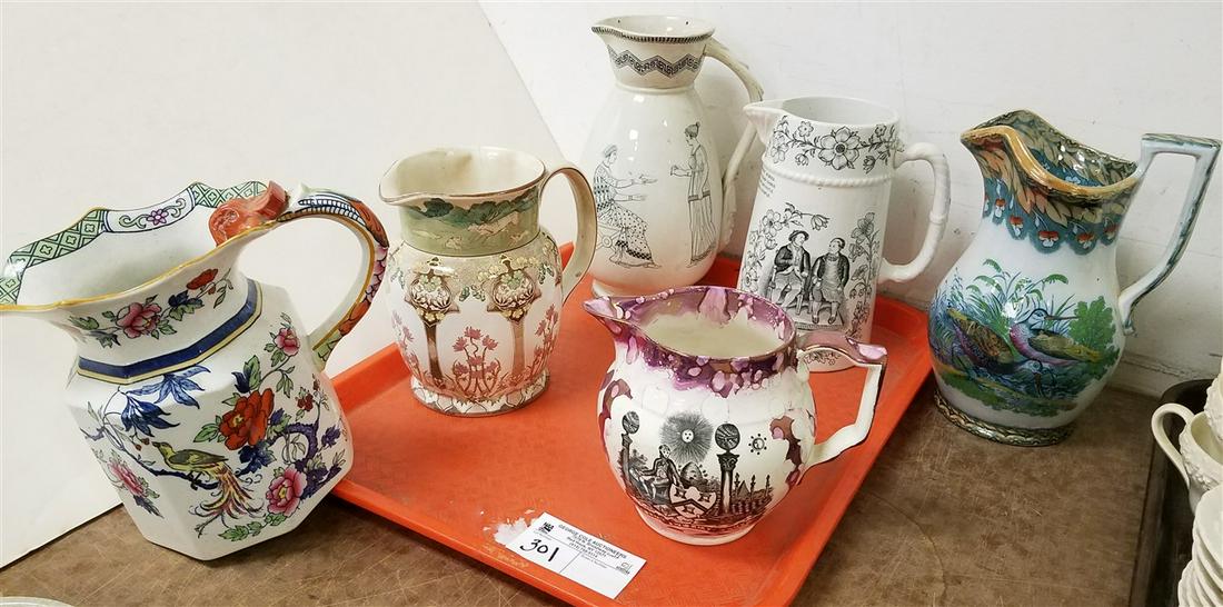 TRAY PITCHERS-19th c. THE FOLEY 6.75", FOREIGN BRITISH (1 of 14)