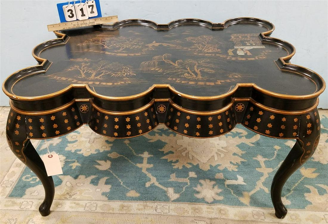 CHINOISERIE COFFEE TABLE, 21.5"H X 36.5"W X 12.5"D (1 of 4)