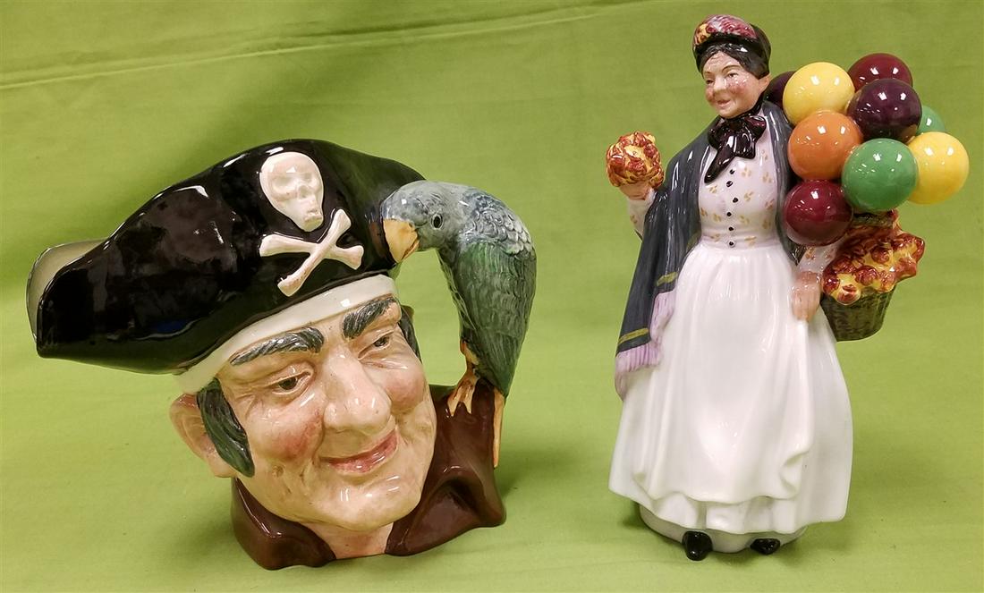 TRAY 2PC, ROYAL DOULTON-PENNY FARTHING FIGURINE W/ BX, (1 of 2)