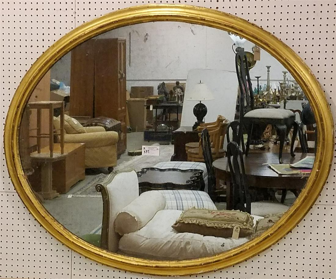 19th GILTWOOD FRAMED MIRROR, 43" X 53" (1 of 2)