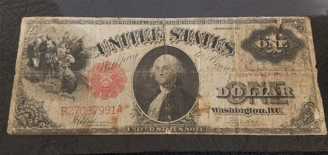 FOLDER W/ 1917 $1, 1923 $1 SILVER CERT., SILVER CERTS, (1 of 8)