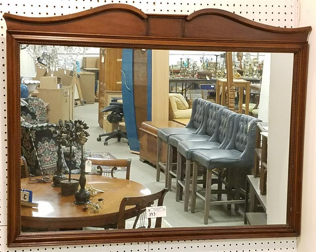 MAHOG. FRAMED MIRROR, 33" X 44" (1 of 3)