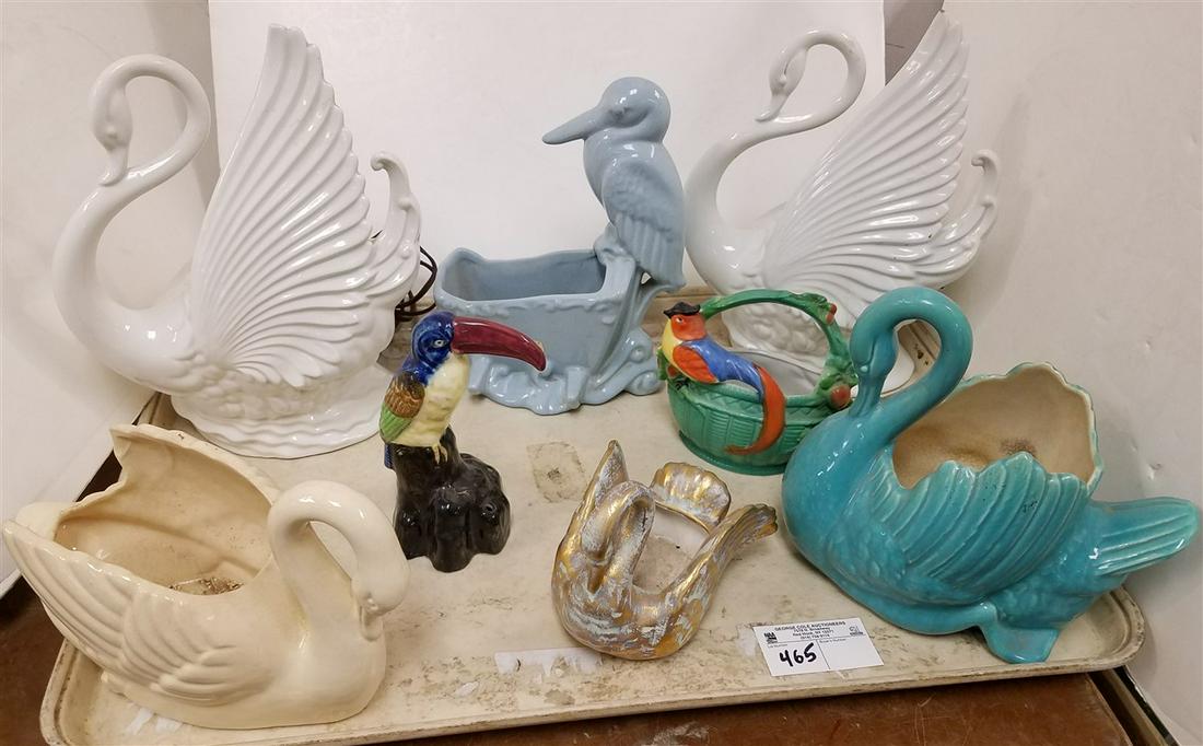 TRAY MCCOY + HAEGER PLANTERS = BIRD FLOWER FROGS, + 2 (1 of 4)