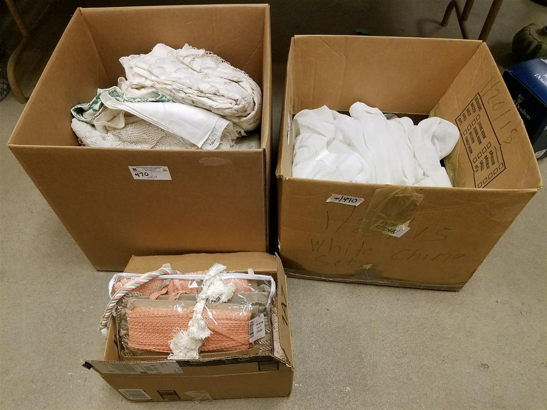 2 BXS, FABRIC, FABRIC TRIM, VALANCES, TABLE CLOTHS, (1 of 4)