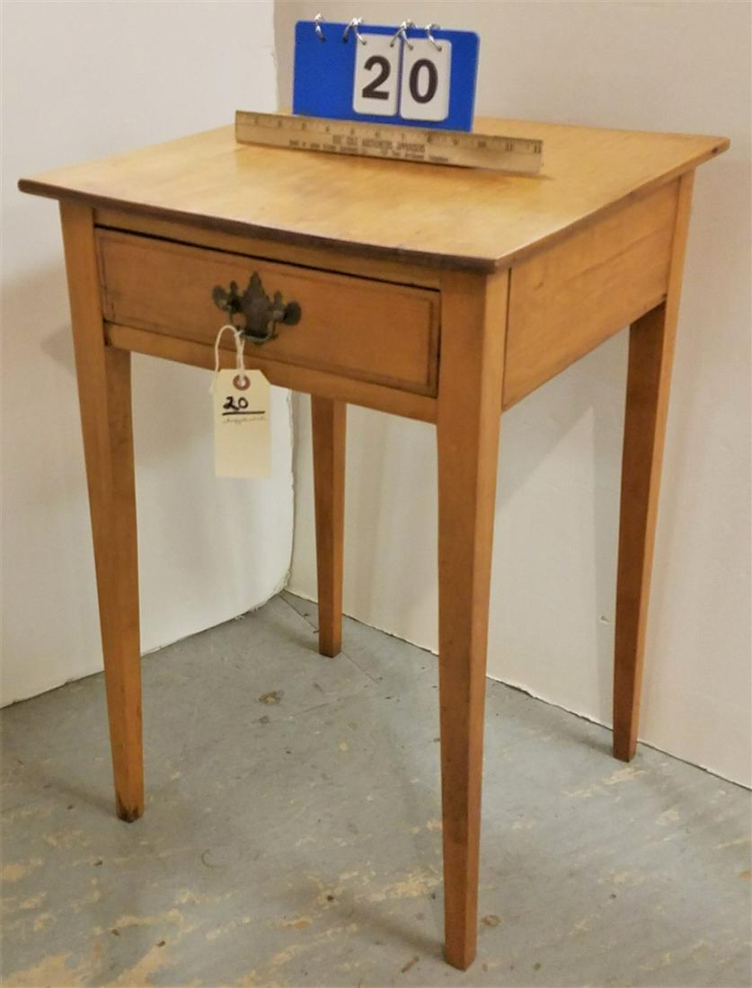 HEPPLEWHITE 1 DRAWER STAND, 27"H X 17.75"W X 18"D (1 of 1)