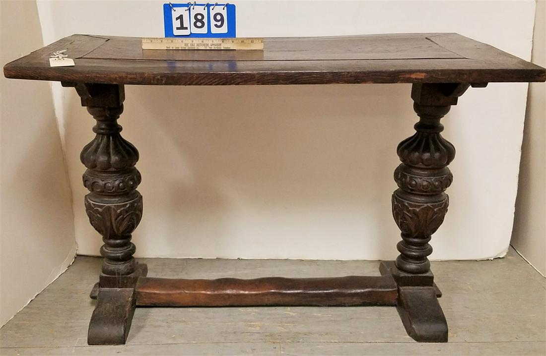 ELIZABETHAN OAK STYLE 17th c. CENTER TABLE, 2ND PERIOD, (1 of 3)