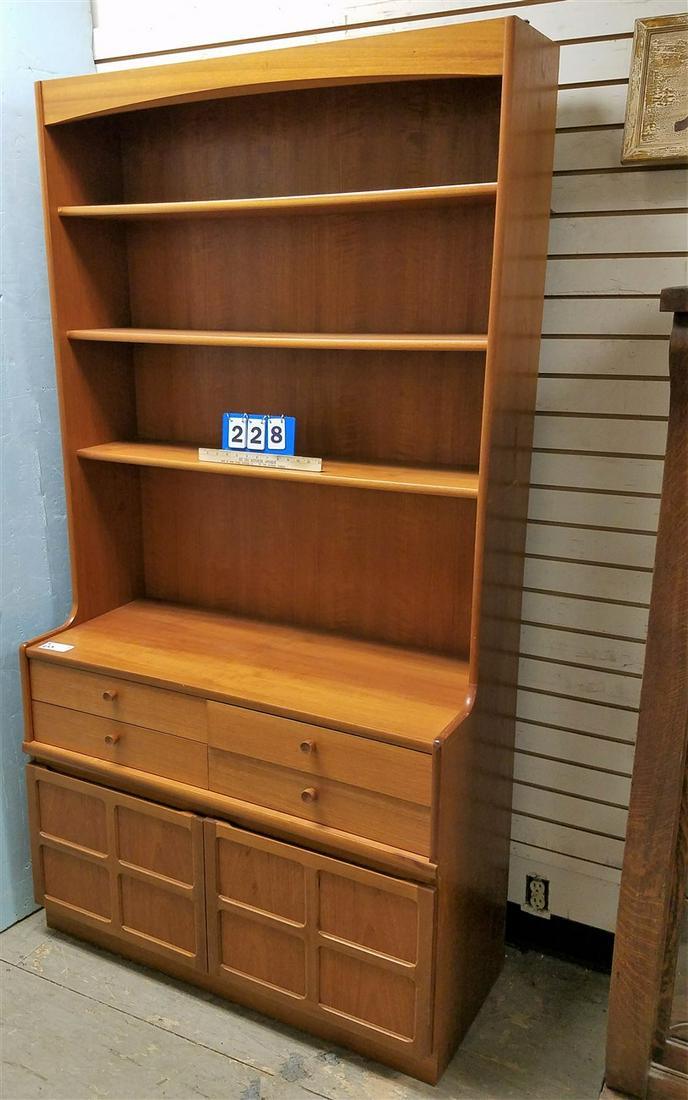 MID CENTURY TEAK CABINET, 76.5"H X 40.25"W X 17.5"D (1 of 4)