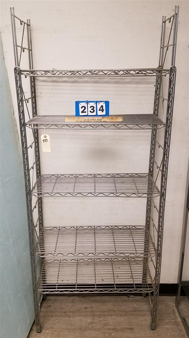 METAL UTILITY SHELF. 6'H X 30"W X 12.5"D (1 of 2)