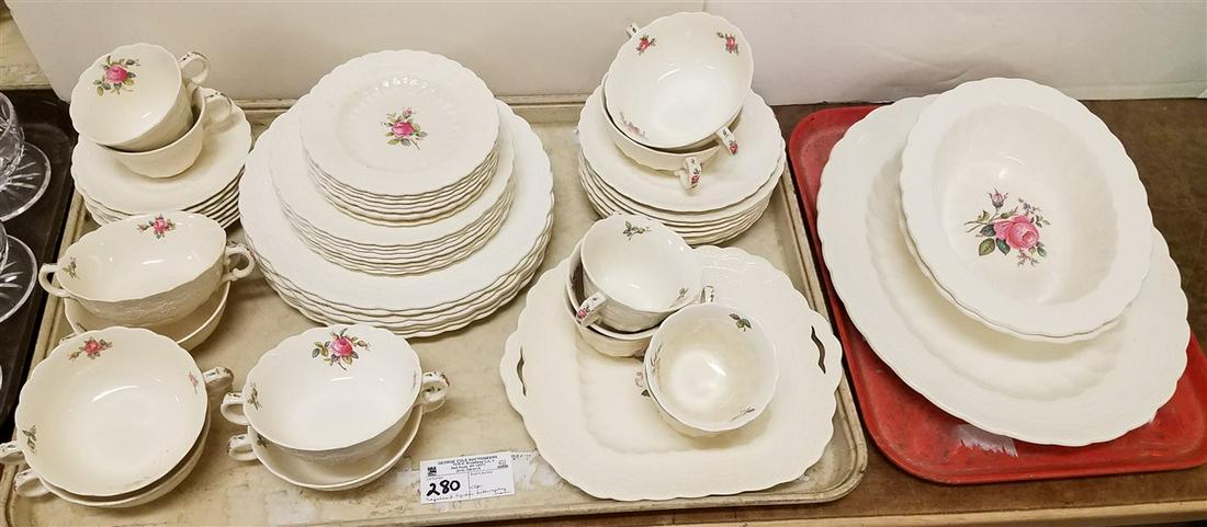 TRAY 55PC. COPELAND SPODE JEWEL BILLINGSLEY ROSE DINNER (1 of 6)