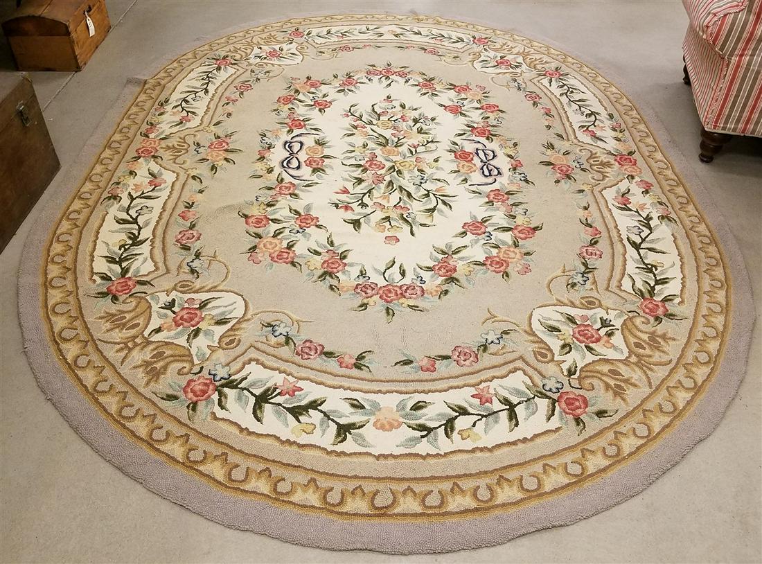 HOOKED RUG, 8'8" X 11'6" (1 of 3)