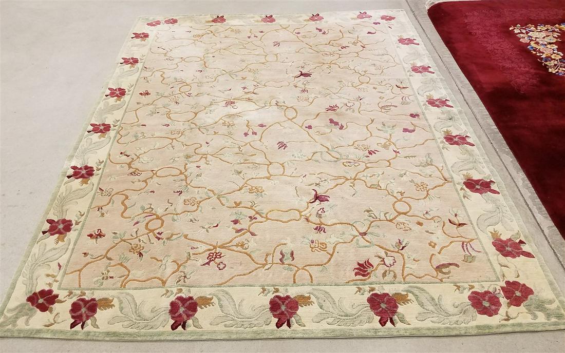 NEPAL WOOL RUG, 9' X 11'8": NEPAL WOOL RUG, 9' X 11'8"