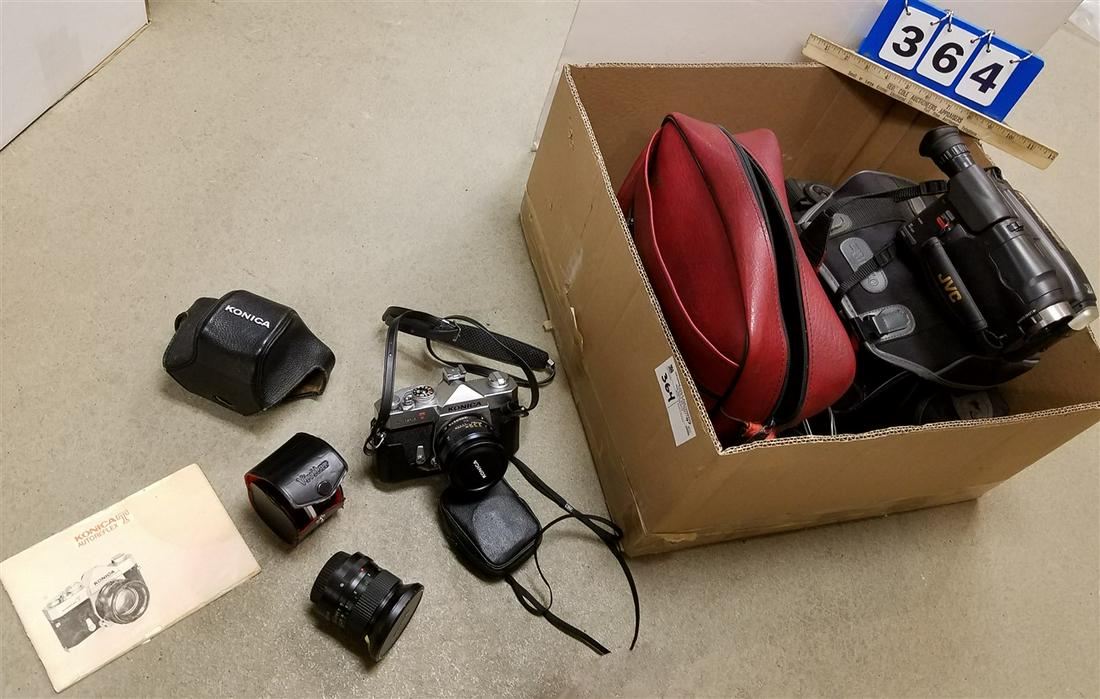 BX KONICA AUTOREFLEX CAMERA +JVC MOVIE CAMERA (1 of 5)