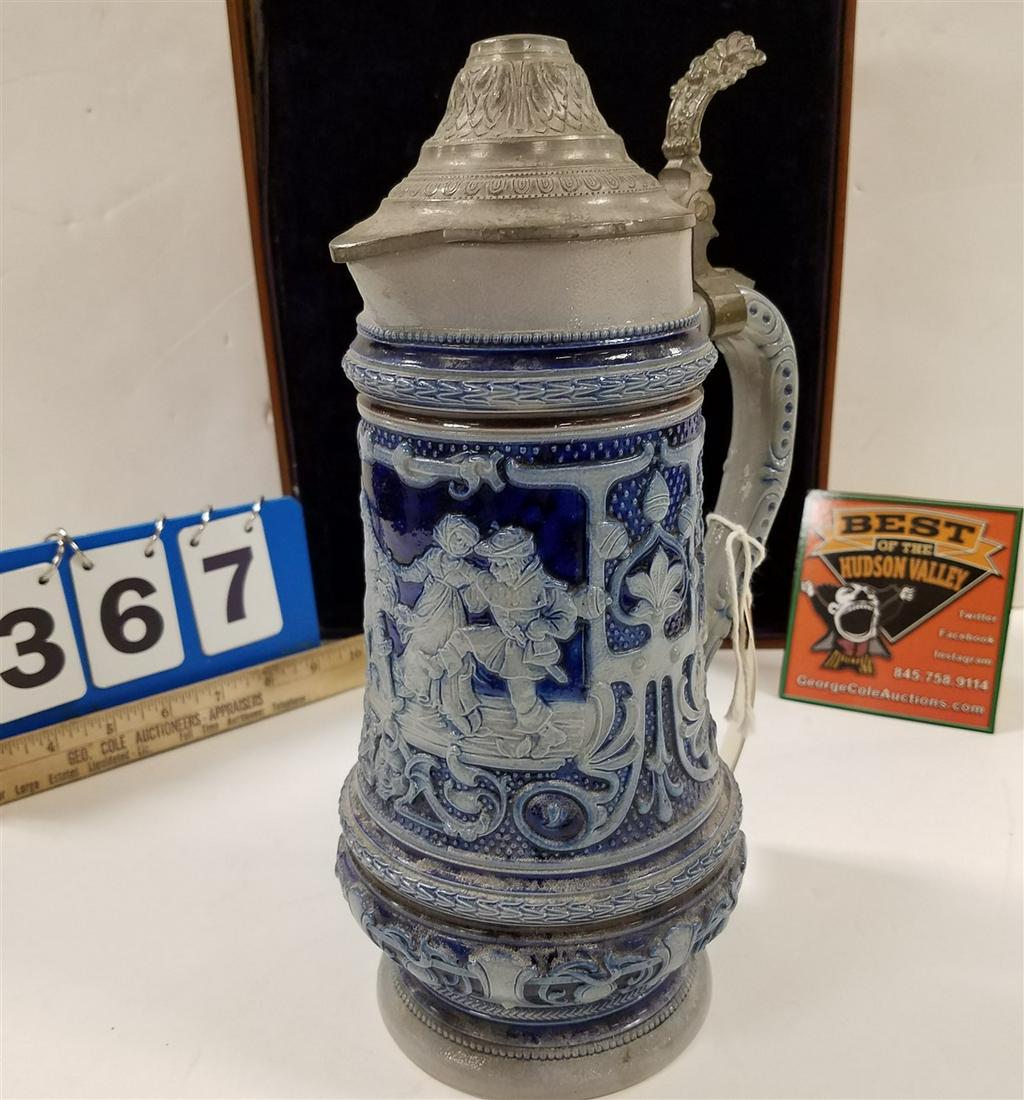GERMAN SALT GLAZE PITCHER, 11.5" (1 of 6)