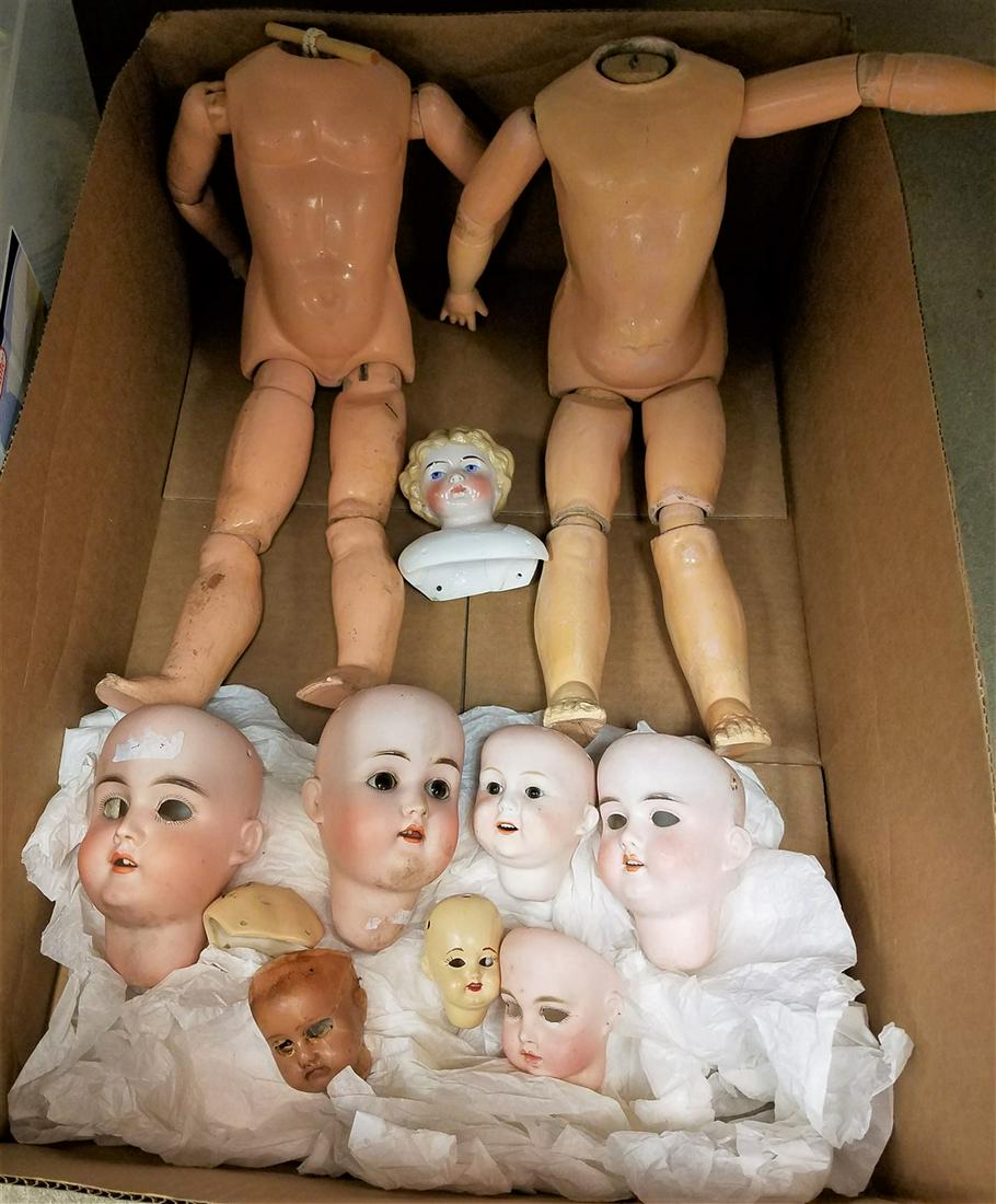 BX DOLL PARTS- 2 COMPOSITE JOINTED BODIES 18", 6 BISQUE (1 of 9)