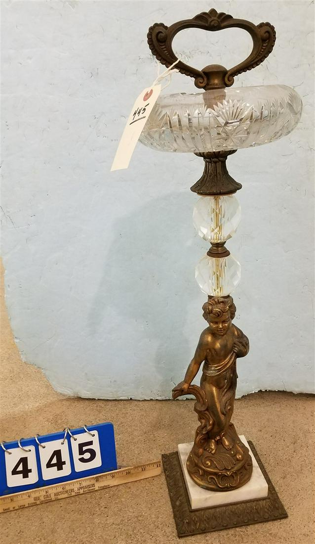 METAL + CRYSTAL SMOKE STAND, 26.5" (1 of 2)