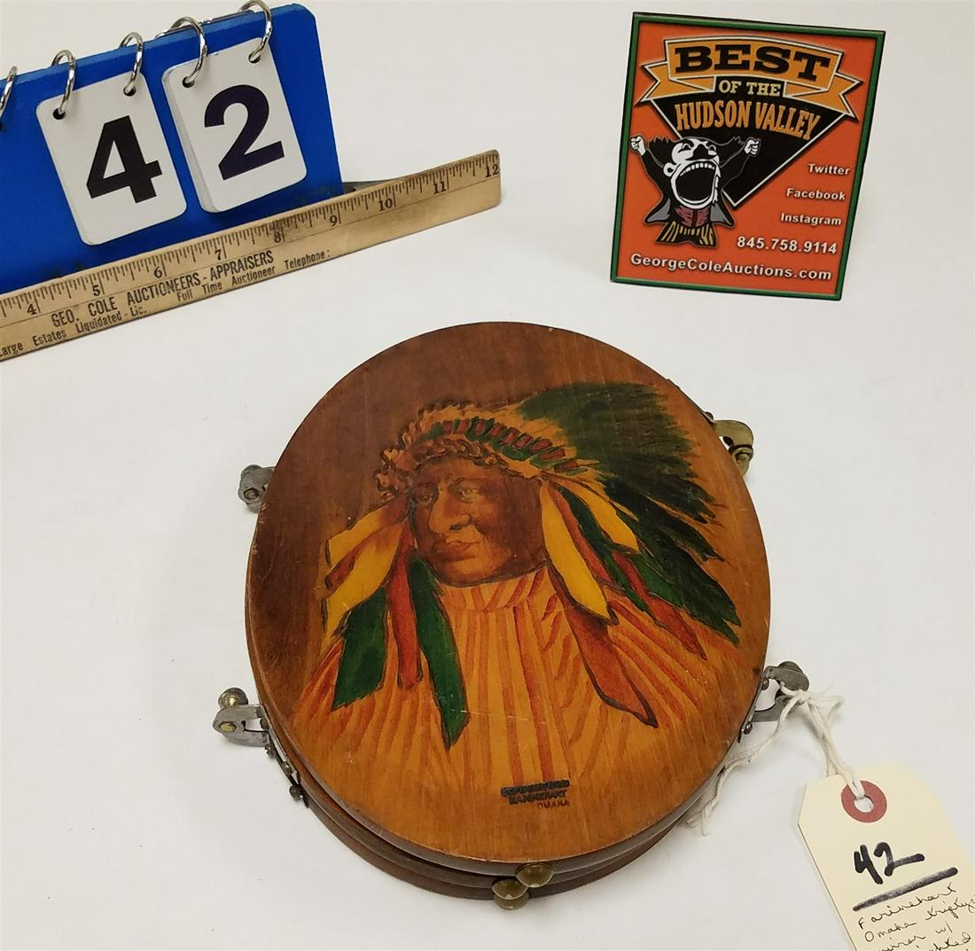 TRIPTYCH WOODEN DRESSER MIRROR W/ COPYRIGHTED HEYN (1 of 4)