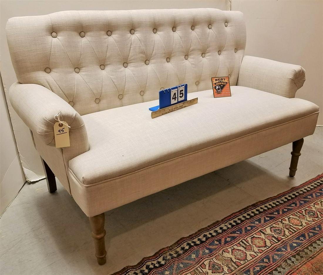 UPHOLS. SETTEE, 36"H X 5'L (1 of 2)