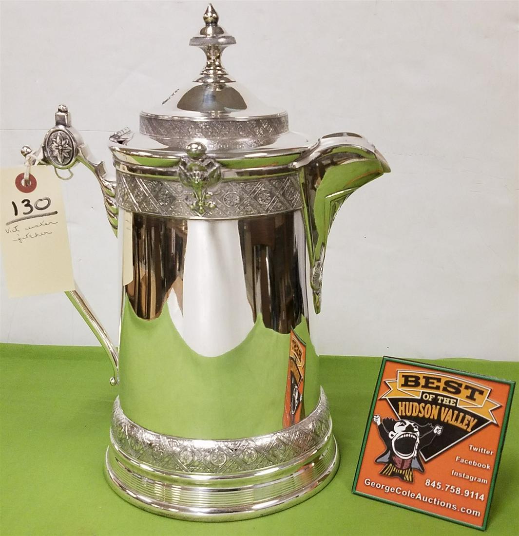 VICT. SILVERPLATE WATER PITCHER (1 of 9)