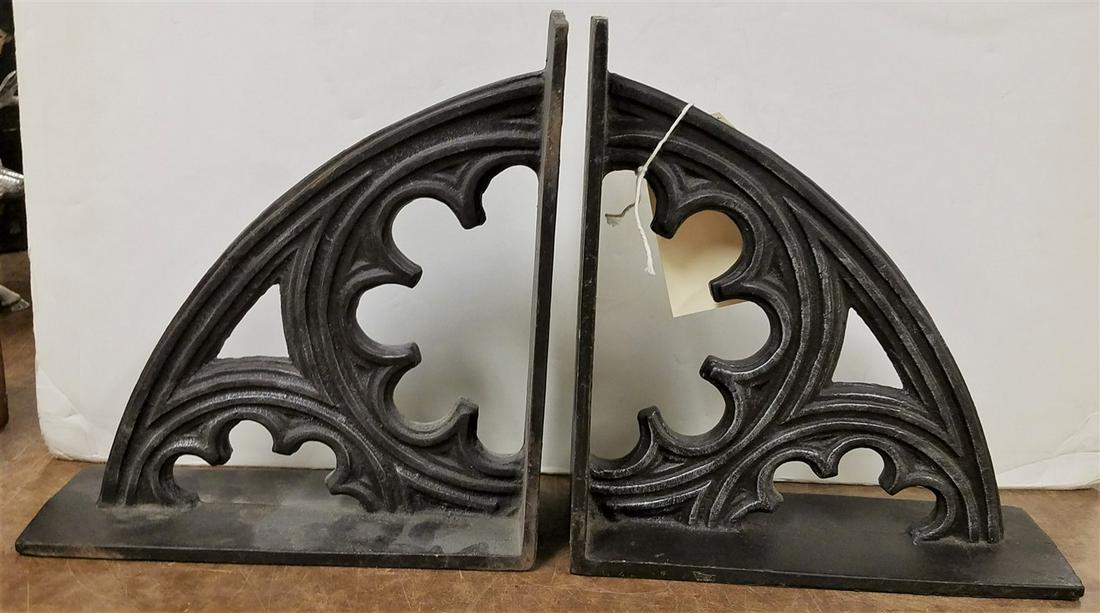 PR. GOTHIC CAST IRON BRACKETS, 10.25" X 3.25"W X 9.5" (1 of 4)