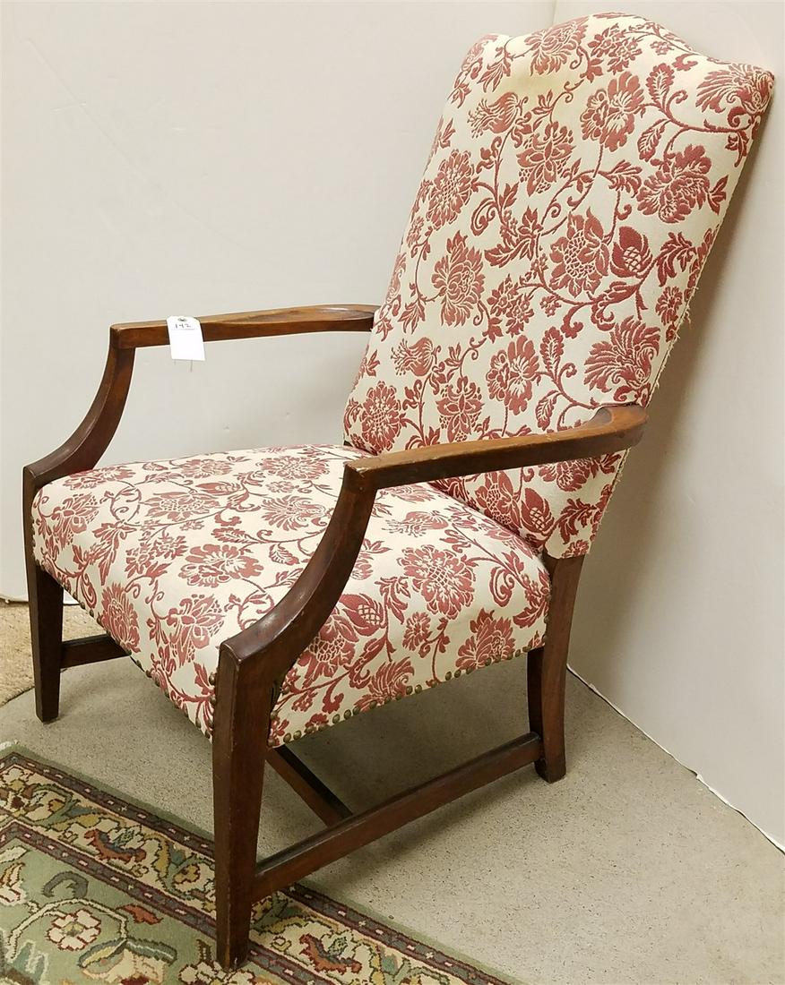 19th c. UPHOLS. ARMCHAIR (1 of 5)