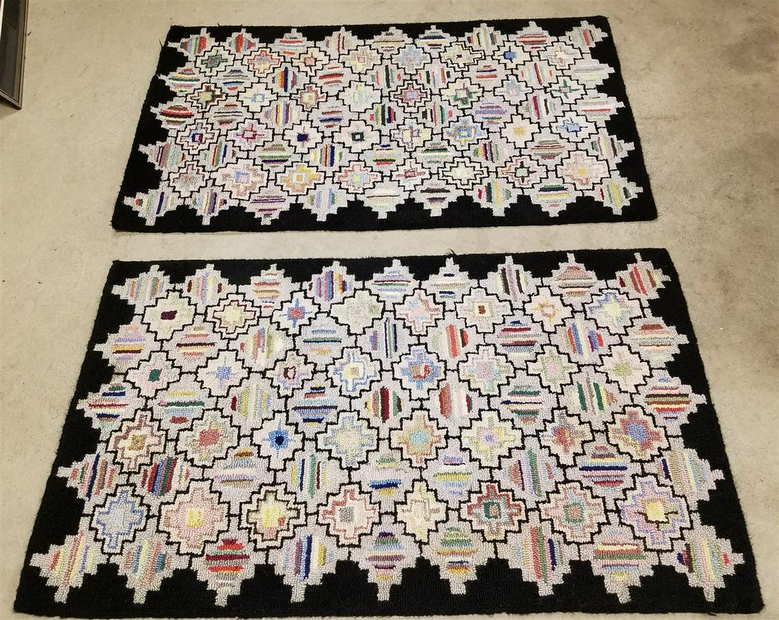 PR. HOOKED RUGS, 34" X 58" (1 of 2)