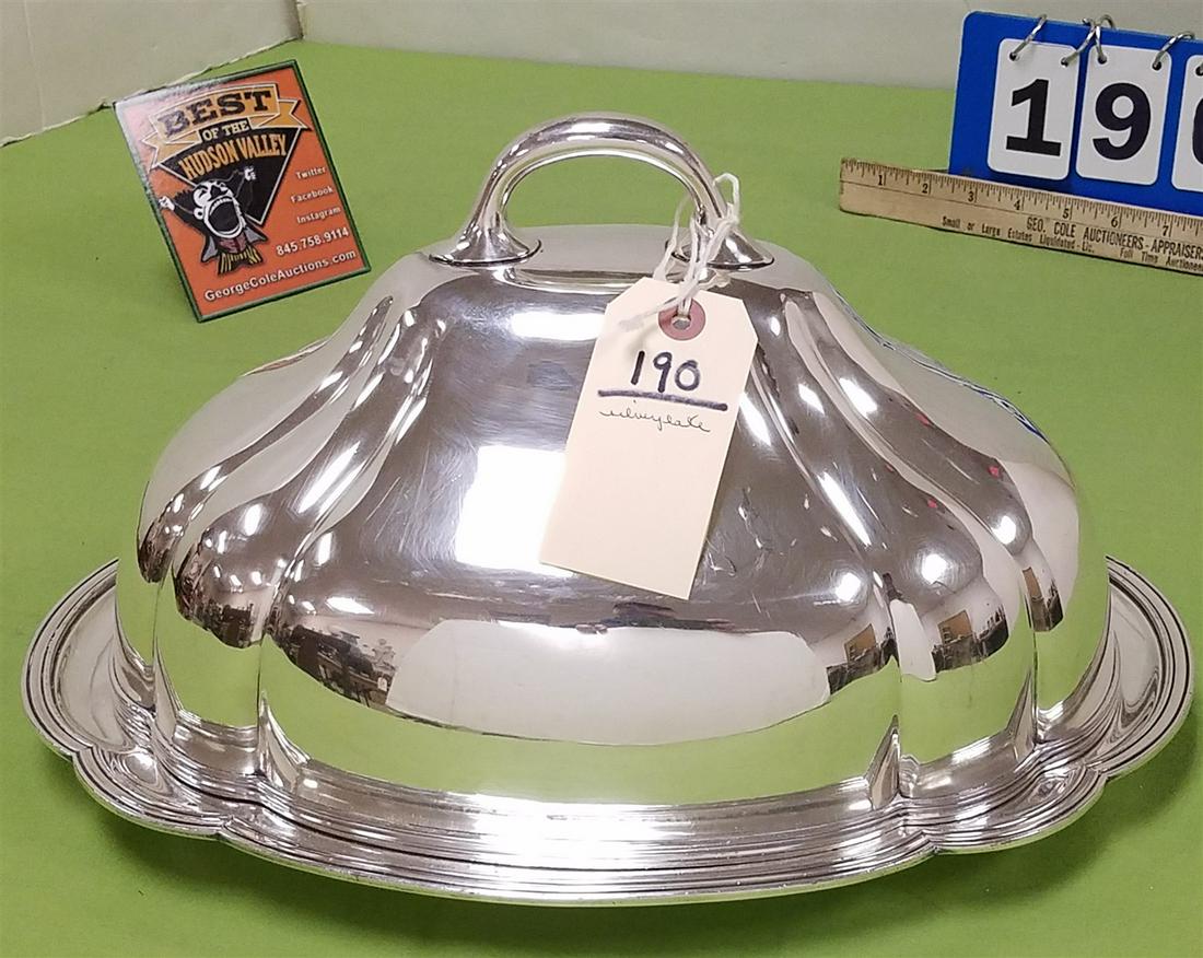 SILVERPLATE COVERED TRAY, 9"H X 16"W X 11.5"D (1 of 12)