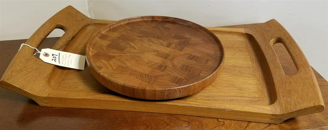DANSK TEAK TRAY, 25" X 13.25" + DIGSMED DENMARK LAZY (1 of 3)