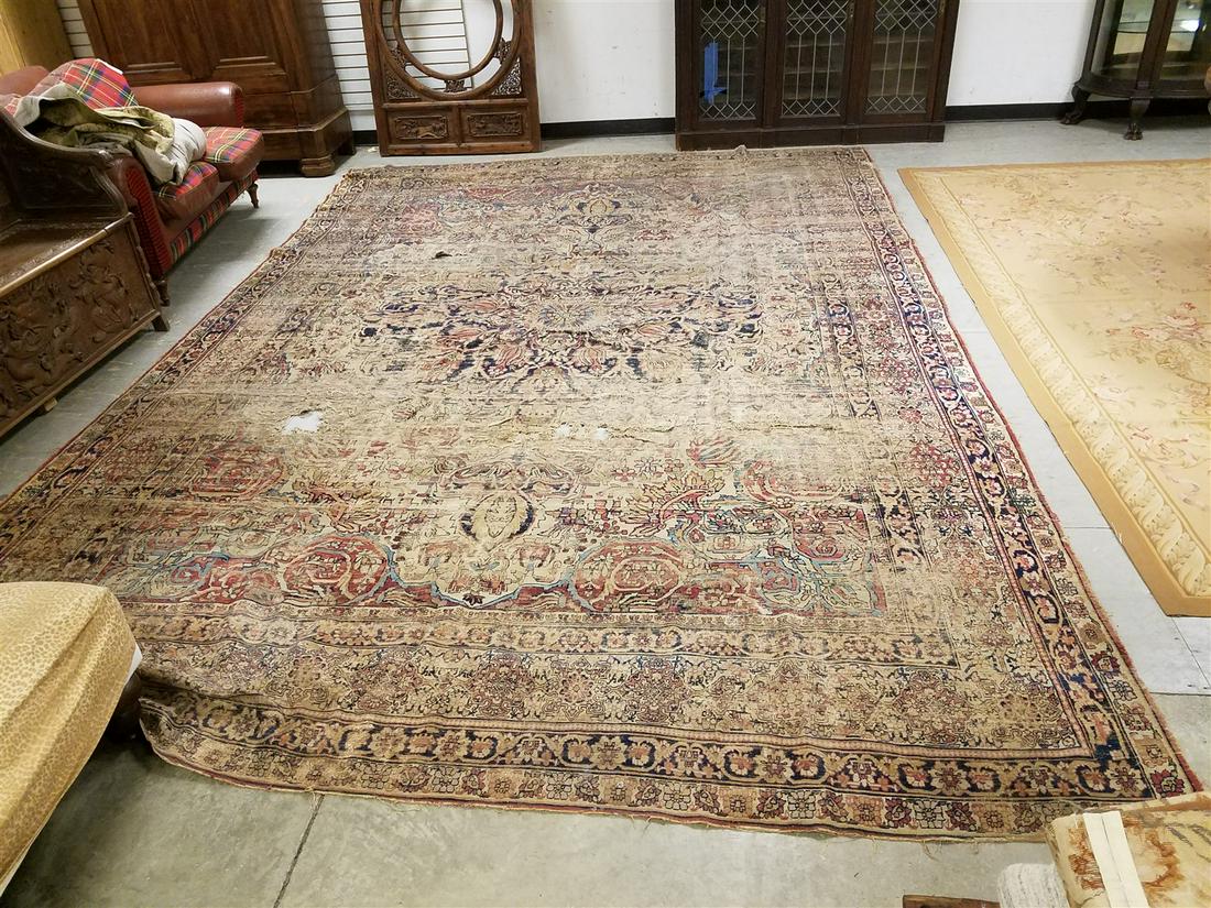 ANTIQUE PERSIAN, 10'7" X 16': ANTIQUE PERSIAN, 10'7" X 16'