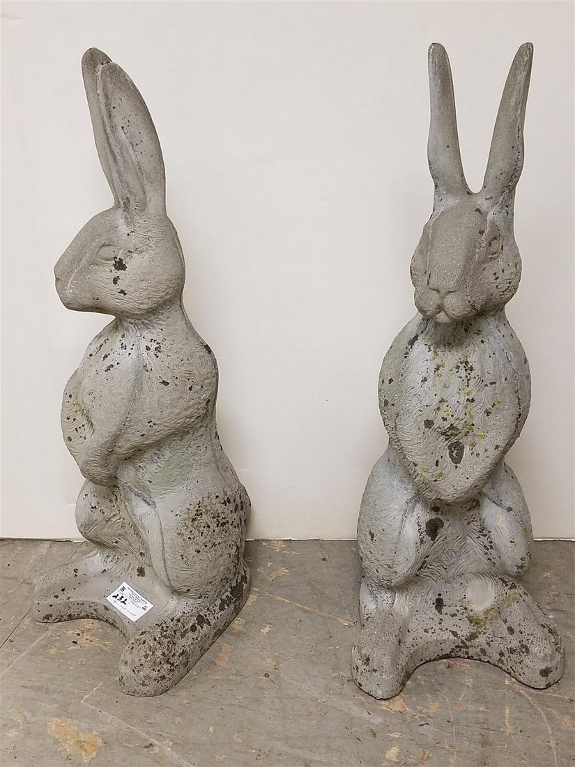 PR. CAST CEMENT RABBITS, 34" (1 of 3)