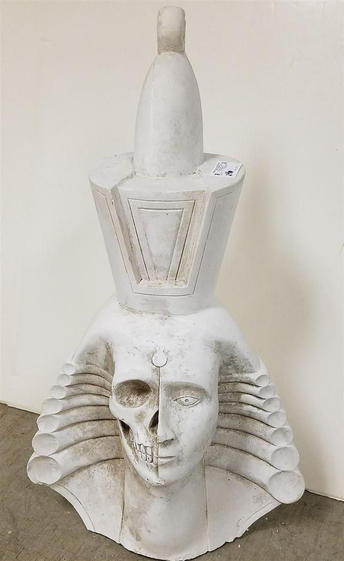 PLASTER EGYPTIAN FIGURE HEAD, 35.5"H X 20"W (1 of 3)