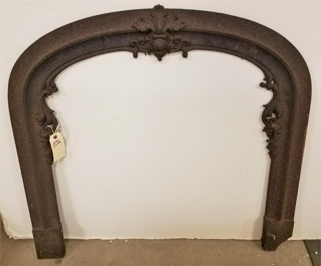 VICT. CAST IRON FIREPLACE SURROUND, 3'H X 35.5"W (1 of 2)