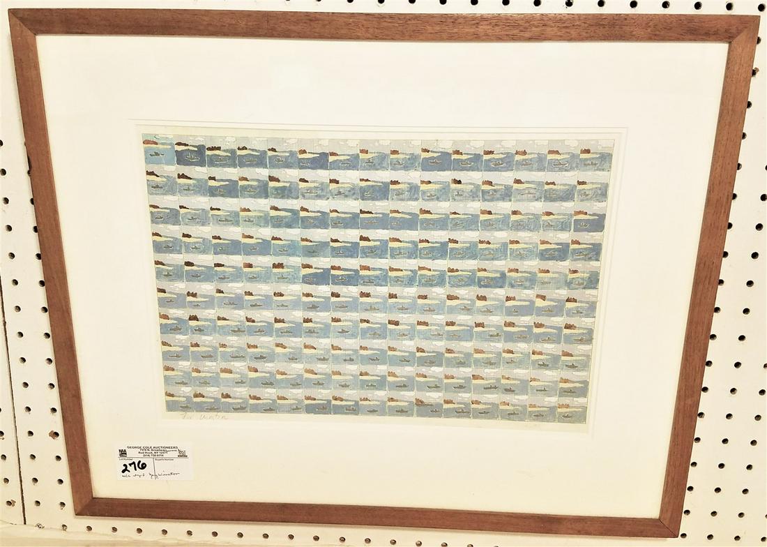 FRAMED W/C 150 MINI SEASCAPES, SGND, JAY WINSTON, 10.5" (1 of 4)