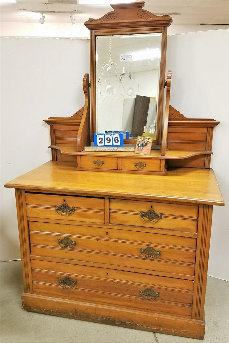 EASTLAKE VICT. CHERRY DRESSER, 66"H X 42"W X 20.75"D (1 of 3)