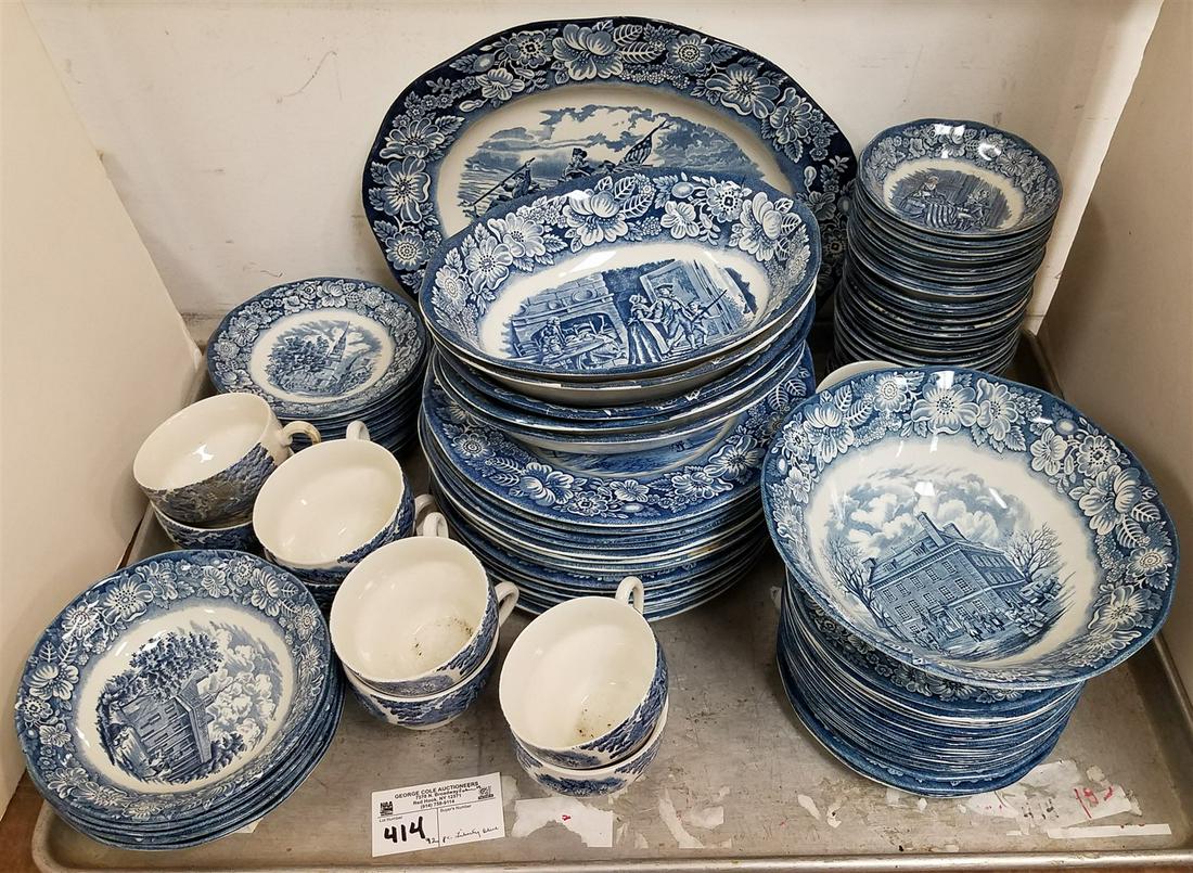 TRAY 92PC. LIBERTY BLUE DINNER SERVICE (1 of 12)