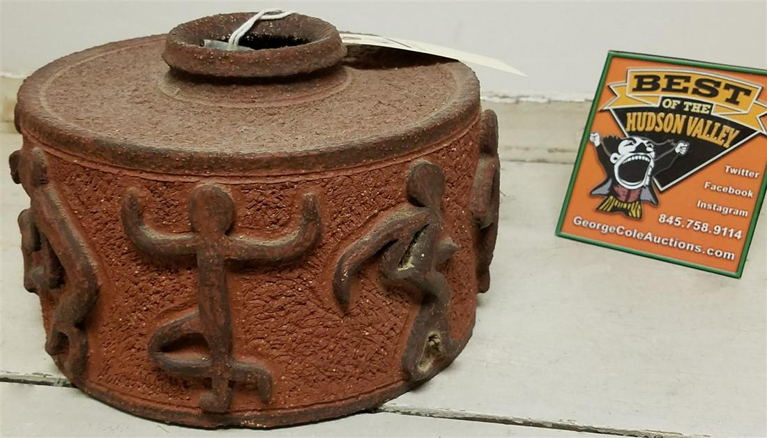 POTTERY VASE SGND, BEA BINGER, 5.5"H X 8" DIAM. (1 of 3)