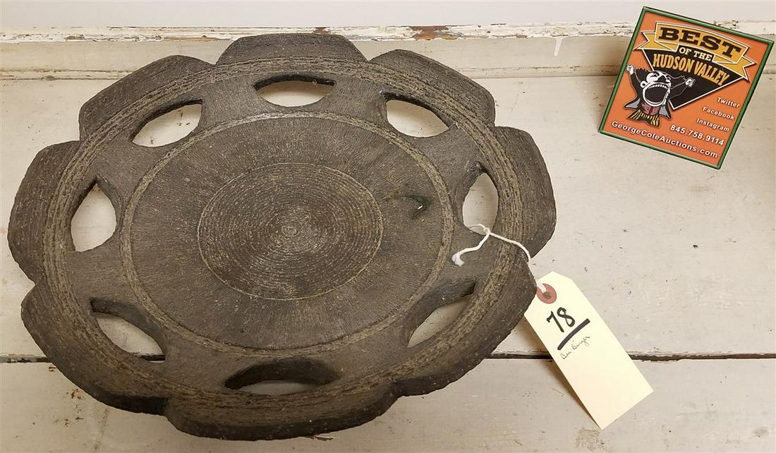 POTTERY CHARGER SGND, BEA BINGER, 2.5"H X 14.5" DIAM. (1 of 1)