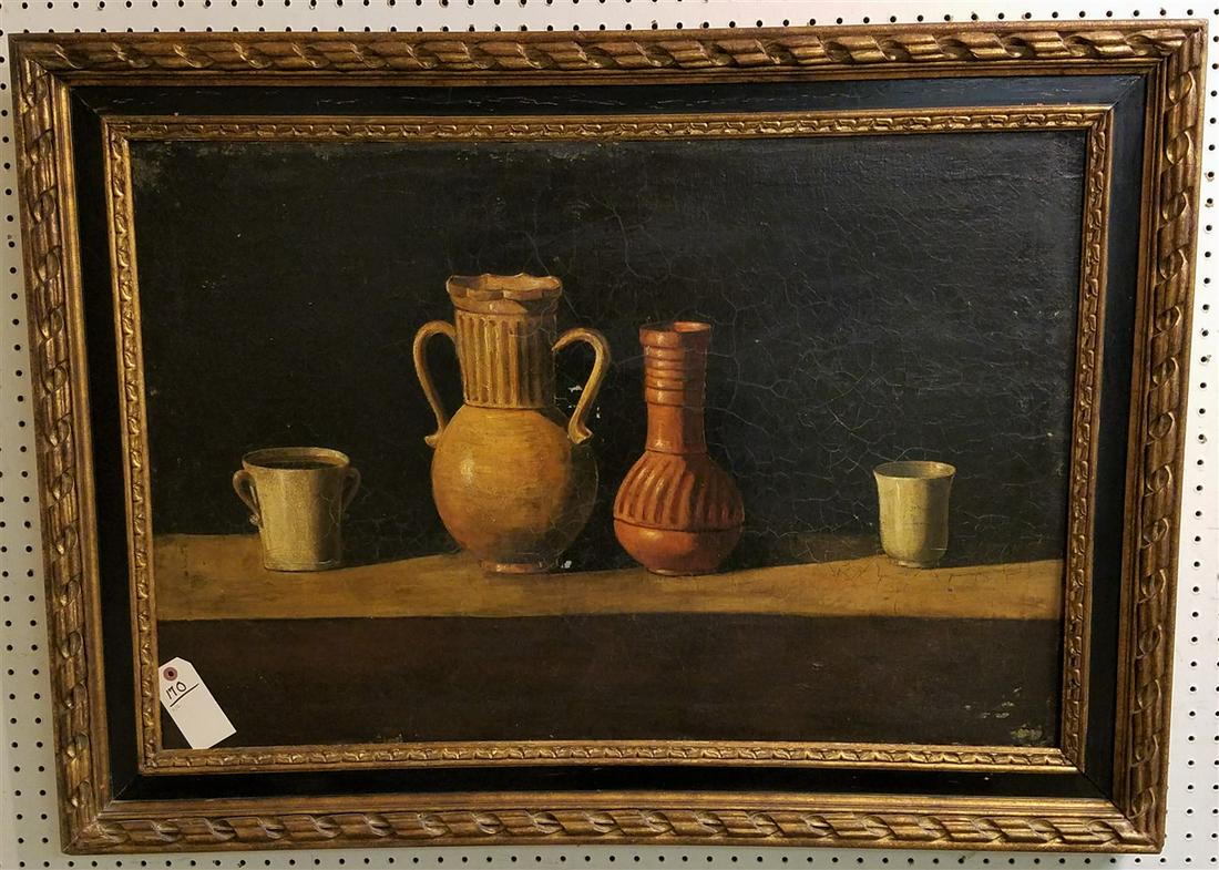 FRAMED O/C STILL LIFE, UNSGND.. 25" X 37" (1 of 1)