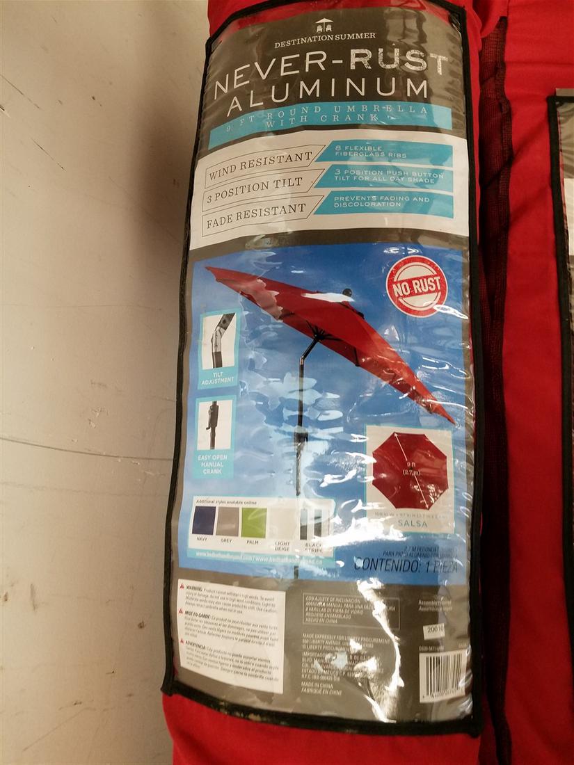 PR. DESTINATION SUMMER NEVER RUST PATIO UNBRELLAS W/ (1 of 6)