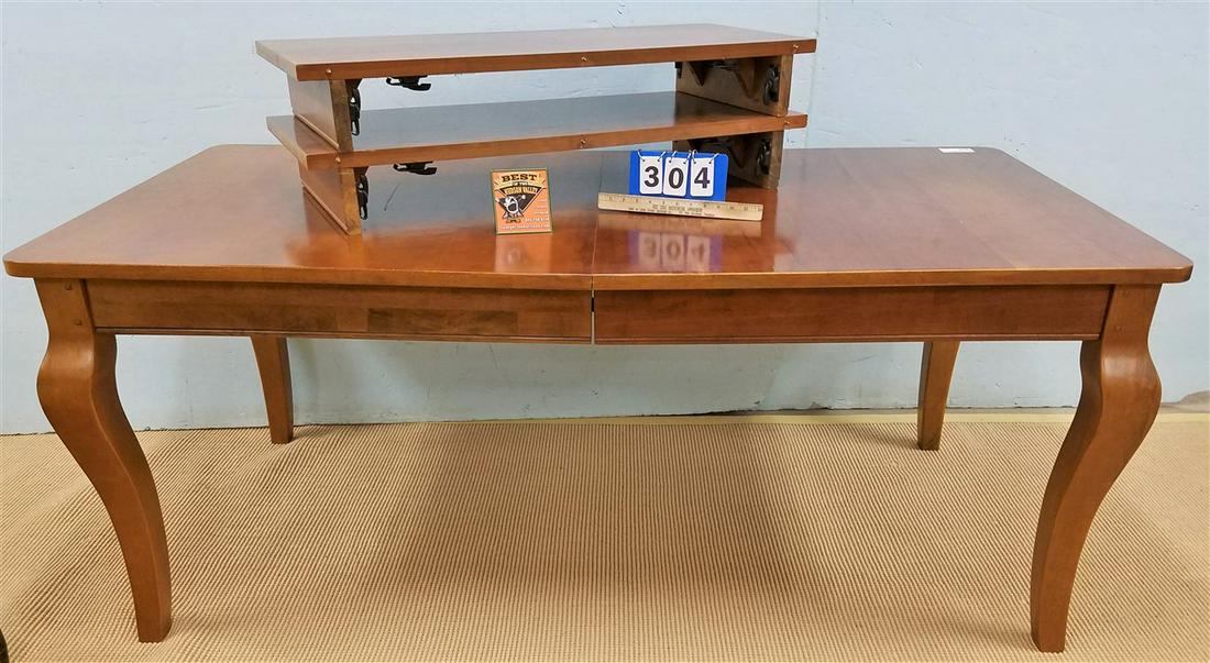 CHERRY HARVEST TABLE, 38"W X 6'L W. 2 LEAVES (1 of 4)