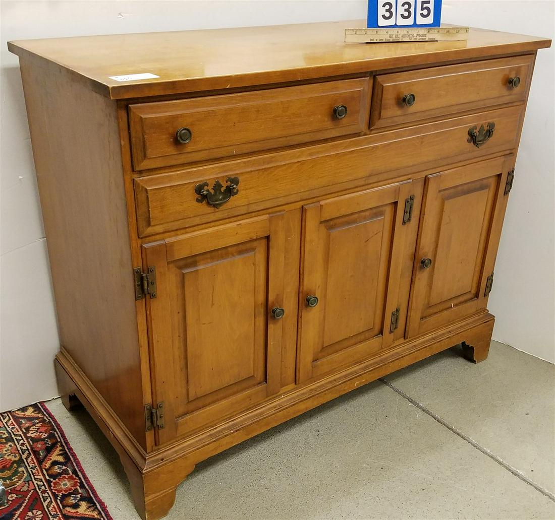 MAPLE SIDEBOARD, 36"H X 44"W X 20"D: MAPLE SIDEBOARD, 36"H X 44"W X 20"D
