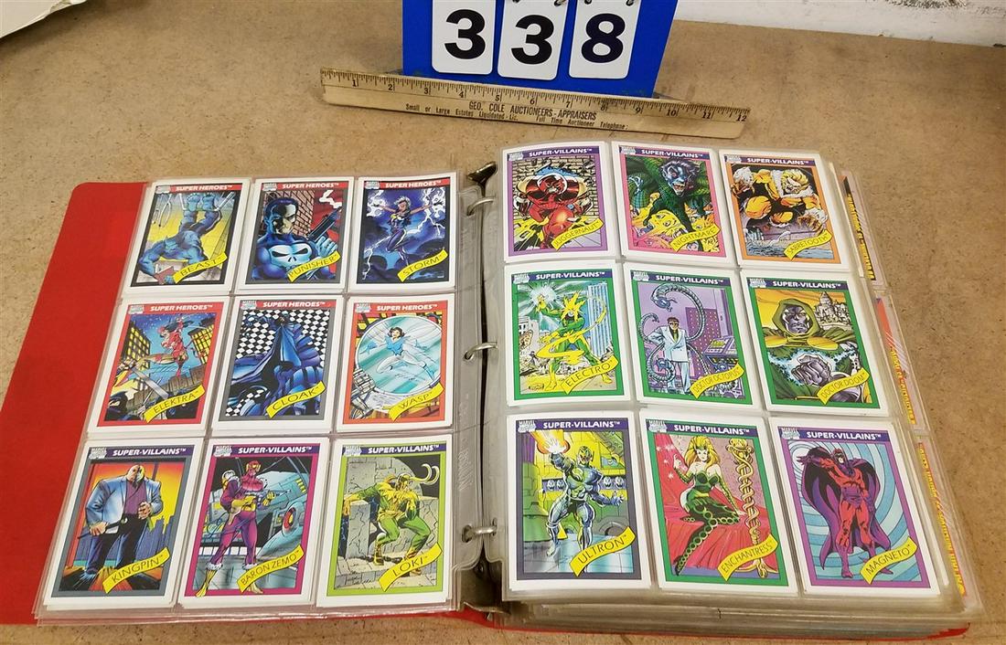 FOLDER TRADE CARDS, MARVEL SUPERHEROS + SUPER VILLANS, (1 of 18)