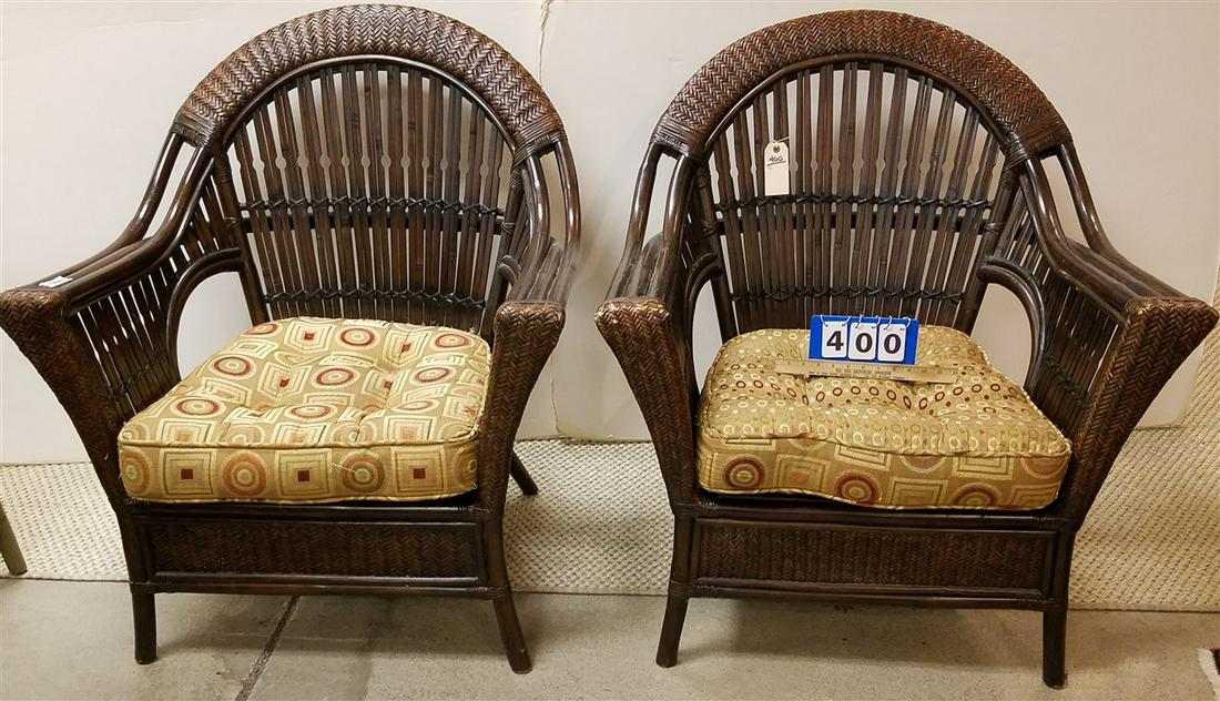 PR. BAMBOO + WICKER ARM CHAIRS (1 of 6)