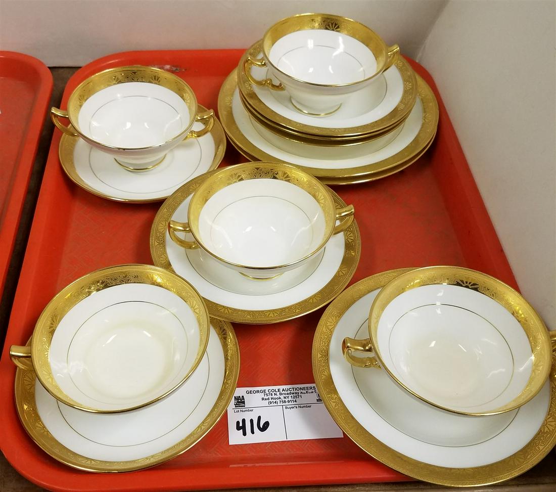 TRAY 14PC. MINTONS TIFFANY & CO. CUPS, AND PLATES (1 of 2)