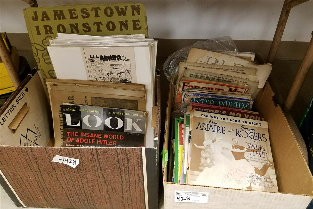 2 BXS EPHEMERA-SHEET MUSIC, MAGAZINES, LIL' ABNER (1 of 20)