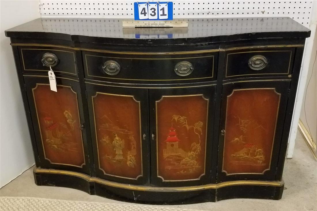 DREXEL CHINOISERIE SIDEBOARD, 33"H X 53"W X 20"D (1 of 2)