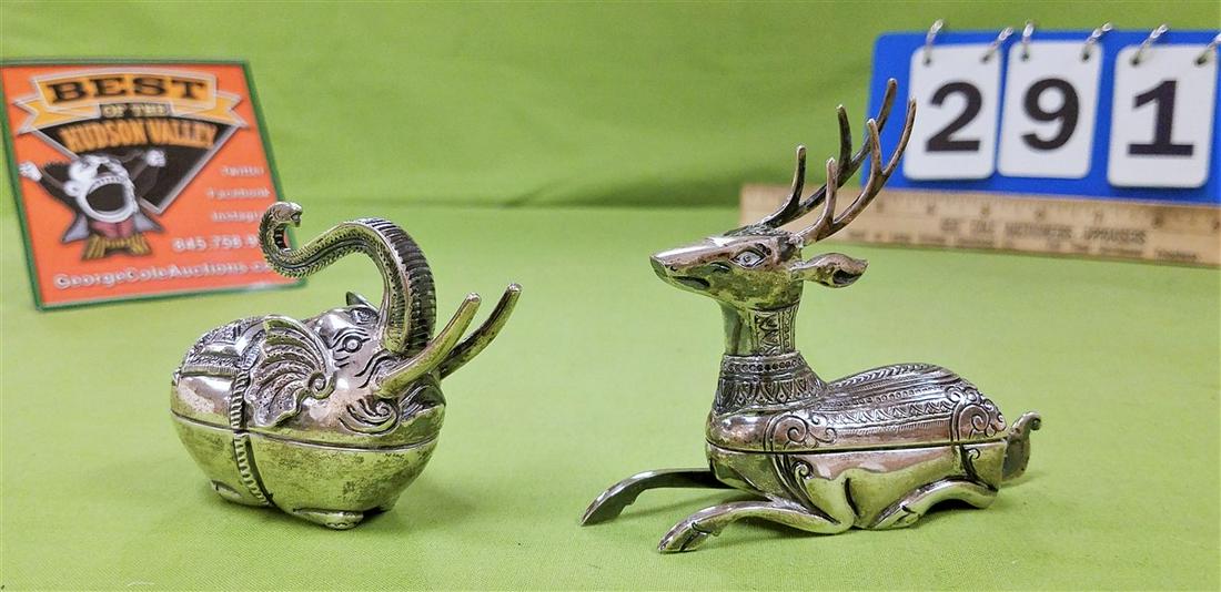 LOT 2 800 SILVER FIGURAL BX'S 3.88 OZT: LOT 2 800 SILVER FIGURAL BX'S 3.88 OZT