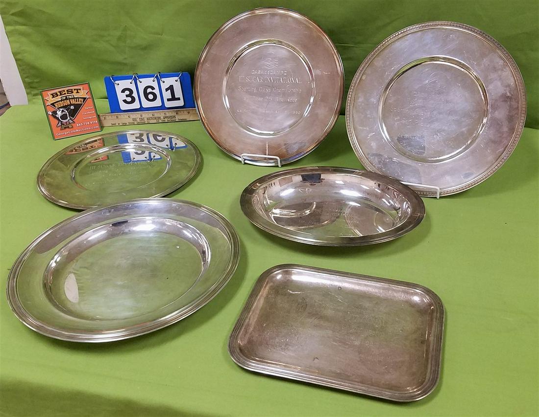 BX 6 CHRISTOFLE SILVERPLATE SPORTING CLAY TROPHIES: BX 6 CHRISTOFLE SILVERPLATE SPORTING CLAY TROPHIES